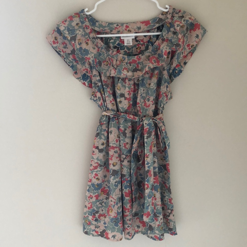 Maternity tie-front floral shirt